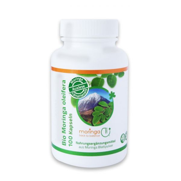 Rote Bio Moringa Kapseln, 100 Stück