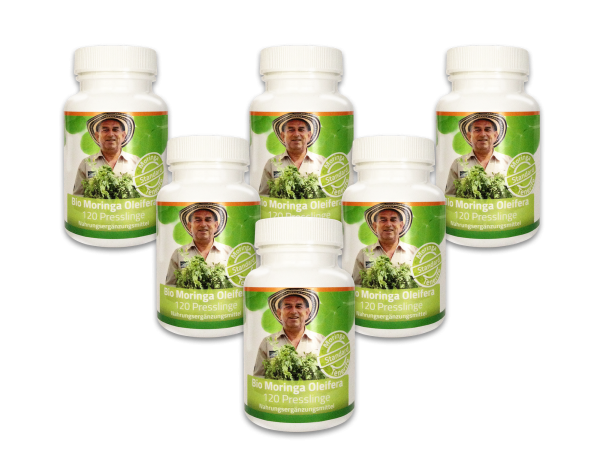 Standard: 6x Presslinge - Bio Moringapulver