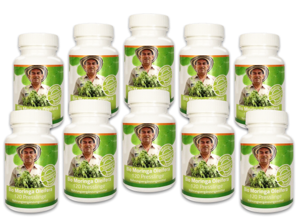Standard: 10x Presslinge - Bio Moringapulver